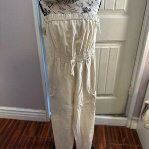 Strapless Linen Cargo Jumper. Size M